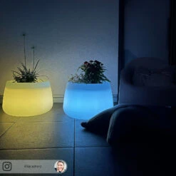 Newgarden Camelia 60 Pflanzkübel LED Solar+Akku -Bestes Beleuchtungs Geschäft 7025146 7