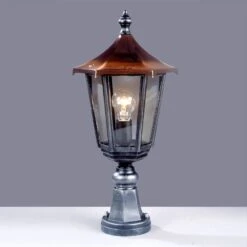 Sockelleuchte Antoine Mit Kupferdach