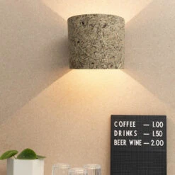 ALMUT 1411 Wandleuchte Zylindrisch, Pures Heu