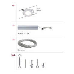 Paulmann RoundMac LED-Seilsystem 4-flammig -Bestes Beleuchtungs Geschäft 7600674 2