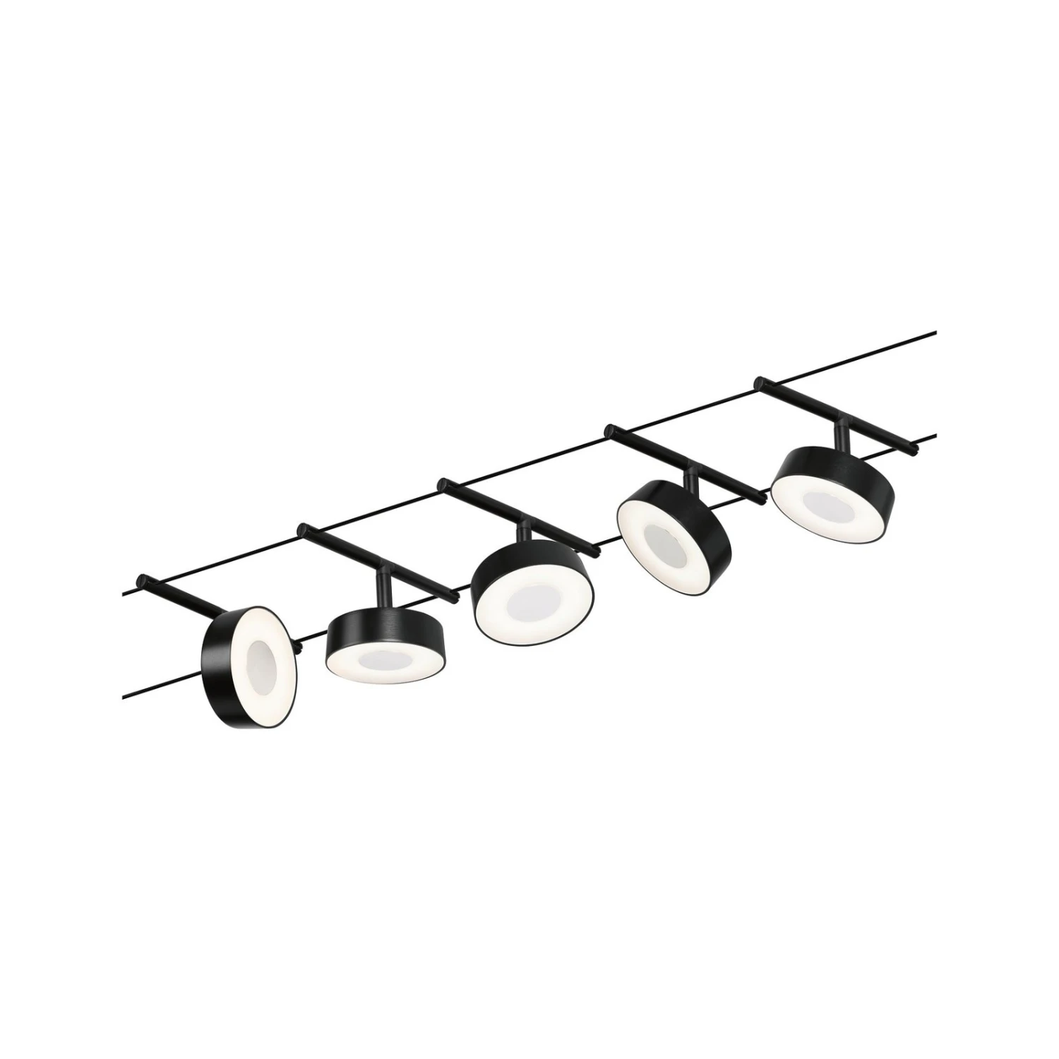 Paulmann Circle LED-Seilsystem 5fl. Schwarz Matt 2 Paulmann Circle LED-Seilsystem 5fl. Schwarz Matt – Bild 2