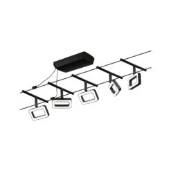 Paulmann Frame LED-Seilsystem 5fl. Schwarz Matt -Bestes Beleuchtungs Geschäft 7602846 7