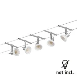 Paulmann Sheela Seilsystem 5fl. Chrom Matt -Bestes Beleuchtungs Geschäft 7602919 2