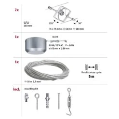 Paulmann Wire Mac II Seilsystem 7fl. Chrom -Bestes Beleuchtungs Geschäft 7602921 5