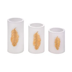 Pauleen Golden Feather Candle LED-Kerze 3er Set -Bestes Beleuchtungs Geschäft 7602960 4