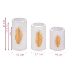 Pauleen Golden Feather Candle LED-Kerze 3er Set -Bestes Beleuchtungs Geschäft 7602960 5