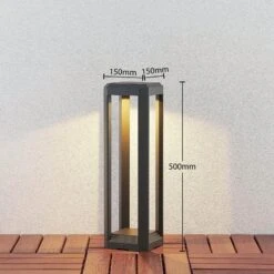 Lucande LED-Sockelleuchte Fery In Anthrazit, 50 Cm -Bestes Beleuchtungs Geschäft 8032191 3