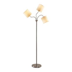 Lindby Manu Stehlampe, Textil, Dreiflammig, Weiß -Bestes Beleuchtungs Geschäft 8032290 2