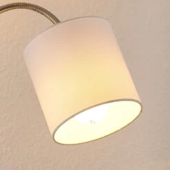 Lindby Manu Stehlampe, Textil, Dreiflammig, Weiß -Bestes Beleuchtungs Geschäft 8032290 4