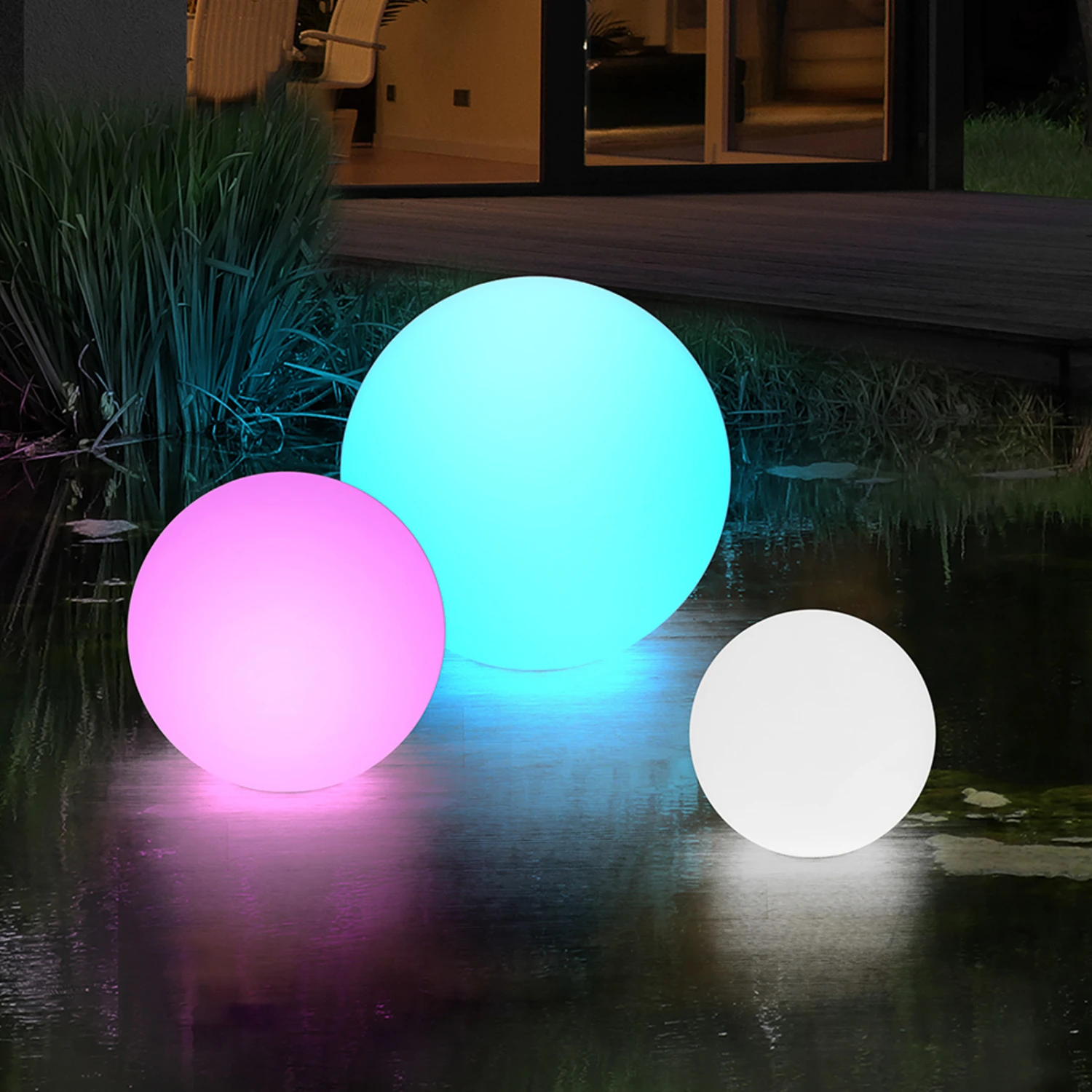 RZB HB 301 LED-Dekokugel RGBW IP68 Mit Akku Ø20cm 2 RZB HB 301 LED-Dekokugel RGBW IP68 Mit Akku Ø20cm – Bild 2