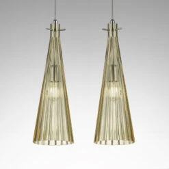 Pendelleuchte Costa Rica, Zweiflammig, Amber