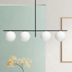 Hängeleuchte Jugen, Schwarz, Vierflammig