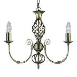 Kronleuchter Zanzibar 3-flammig In Altmessing