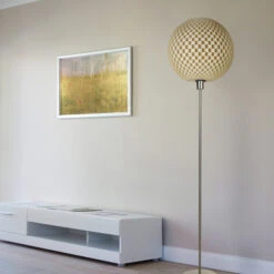 Stehleuchte Flechtwerk, Kugel, Creme-weiß -Bestes Beleuchtungs Geschäft 9039001 5