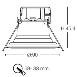 SLC One 360° SunLike LED-Einbauleuchte Weiß 930 -Bestes Beleuchtungs Geschäft 9044155 6