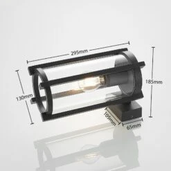 Lucande Brienne Außenwandleuchte, Glasschirm, Rund -Bestes Beleuchtungs Geschäft 9616165 3