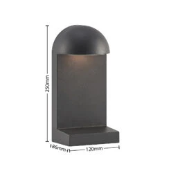 Lucande Jasmia Außenwandlampe, Dunkelgrau, G9 -Bestes Beleuchtungs Geschäft 9616280 3