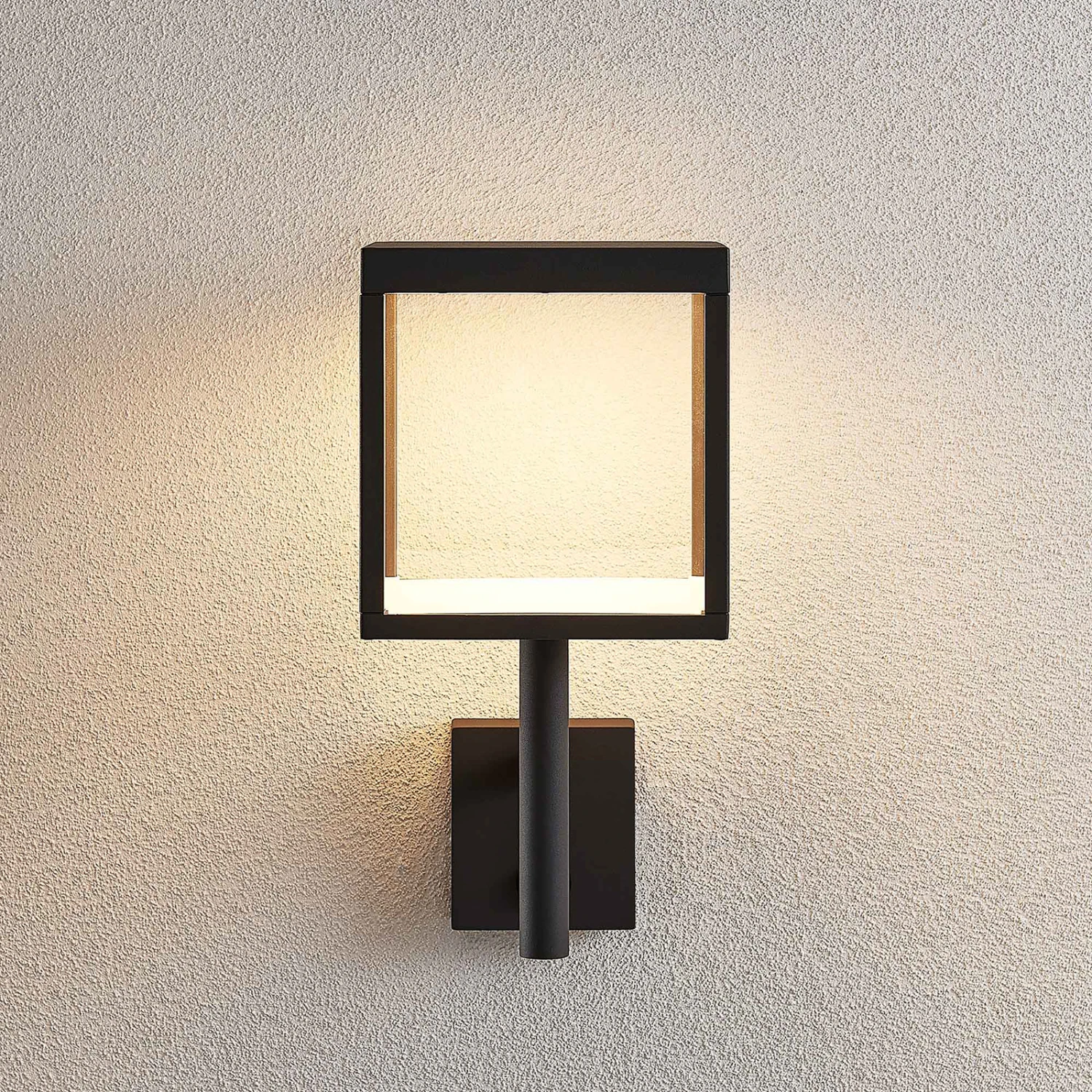 Lucande LED-Außenwandleuchte Cube, Graphit, Mit Sensor 4 Lucande LED-Außenwandleuchte Cube, Graphit, Mit Sensor – Bild 4