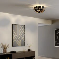 Schwarz-goldene Deckenlampe Kinan -Bestes Beleuchtungs Geschäft 9621167 1