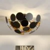 Schwarz-goldene Deckenlampe Kinan