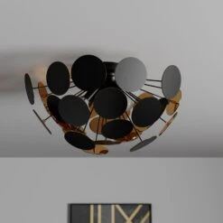 Schwarz-goldene Deckenlampe Kinan -Bestes Beleuchtungs Geschäft 9621167 2