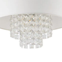 Lindby Estera Deckenleuchte Mit Behang, Weiß -Bestes Beleuchtungs Geschäft 9626840 6