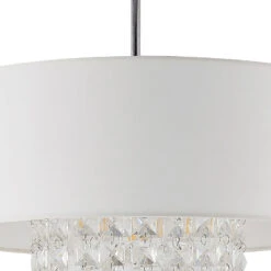 Lindby Estera Deckenleuchte Mit Behang, Weiß -Bestes Beleuchtungs Geschäft 9626840 7