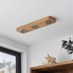 Lindby Mikari LED-Deckenleuchte Aus Holz, 3-fl. 11 Lindby Mikari LED-Deckenleuchte Aus Holz, 3-fl. -Bestes Beleuchtungs Geschäft 9627413 2