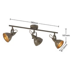 Lindby Julin Strahler, Dreiflammig, Dunkelgrau -Bestes Beleuchtungs Geschäft 9628087 4