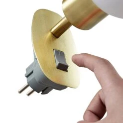 Lindby Lioma Steckdosenleuchte, Neigbar, Messing -Bestes Beleuchtungs Geschäft 9628267 5