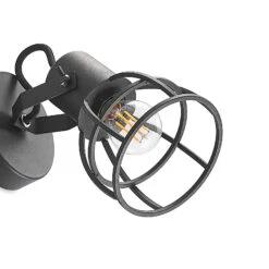 Lindby Flintos Käfig-Spot, Einflammig, Schwarz -Bestes Beleuchtungs Geschäft 9628342 8