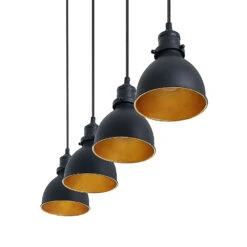 ELC Doskali Pendelleuchte, Schwarz-gold, 4-flammig -Bestes Beleuchtungs Geschäft 9628467 5