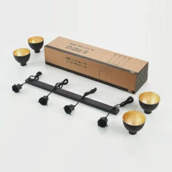 ELC Doskali Pendelleuchte, Schwarz-gold, 4-flammig -Bestes Beleuchtungs Geschäft 9628467 7