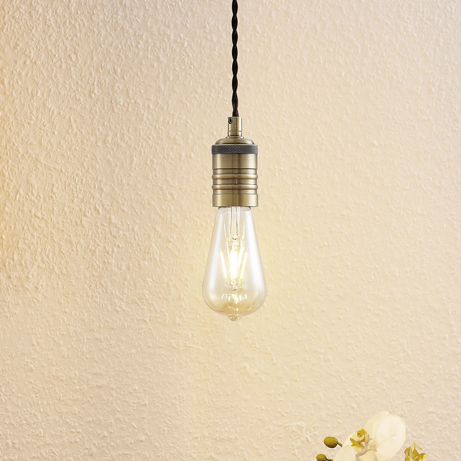 Lindby Gurima Hängeleuchte, Messing Antik 4 Lindby Gurima Hängeleuchte, Messing Antik – Bild 4