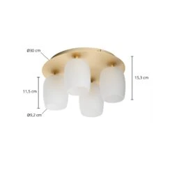 Lucande Taylan Deckenleuchte 4-flammig Rondell -Bestes Beleuchtungs Geschäft 9639756 4