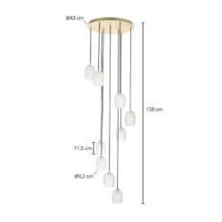 Lucande Taylan Hängeleuchte 9-flammig Rondell -Bestes Beleuchtungs Geschäft 9639758 4