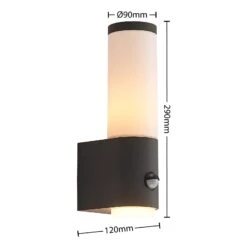 Lindby Okari Außenwandleuchte Mit Sensor, Gerade 12 Lindby Okari Außenwandleuchte Mit Sensor, Gerade -Bestes Beleuchtungs Geschäft 9926020 3