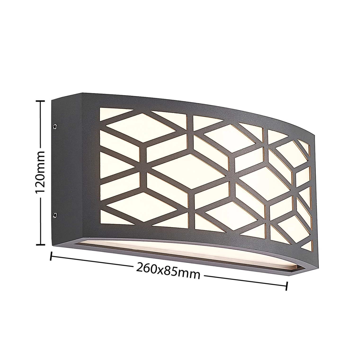 Lindby Jakari LED-Außenwandleuchte, Eckig, Muster 4 Lindby Jakari LED-Außenwandleuchte, Eckig, Muster – Bild 4