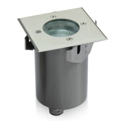 Lindby Ayca Bodeneinbauleuchte, Edelstahl, Eckig