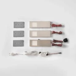 Prios Lorna LED-Unterbauleuchte Edelstahl 3 Stück