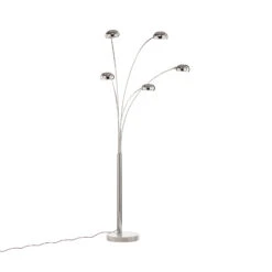 Lindby Sarinio Stehleuchte Mit Marmorfuß, Chrom -Bestes Beleuchtungs Geschäft 9945500 3