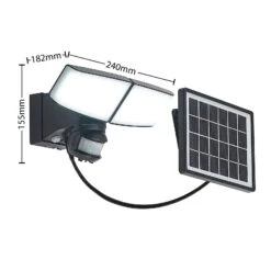 Prios Kalvito LED-Solar-Wandstrahler Sensor, 2-fl. -Bestes Beleuchtungs Geschäft 9945516 3