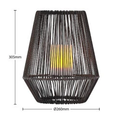 Lindby Kaati LED-Solar-Laterne, Rattanoptik, 26 Cm -Bestes Beleuchtungs Geschäft 9945545 3
