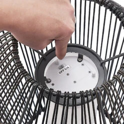 Lindby Kaati LED-Solar-Laterne, Rattanoptik, 26 Cm -Bestes Beleuchtungs Geschäft 9945545 8