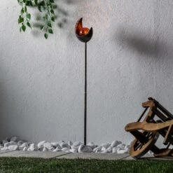 Lindby Yonca LED-Solar-Dekoleuchte 108,5 Cm Kupfer